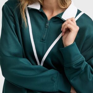 Champion YEARBOOK 1/4 ZIP PULLOVER Green Size Large